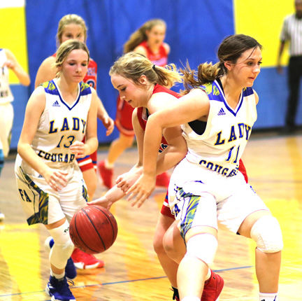 Lady Cougars start district play strong with 57-18 win against Central